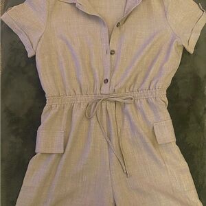 Emma & Michele Tan Button-Up Outfit